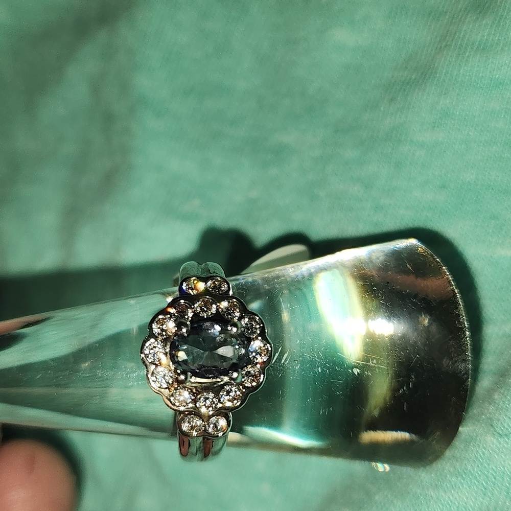 She's A Classic Lab Created Tanzanie Rhodium Plating Size 7 Firm Price Is $36 - Picture 5 of 8